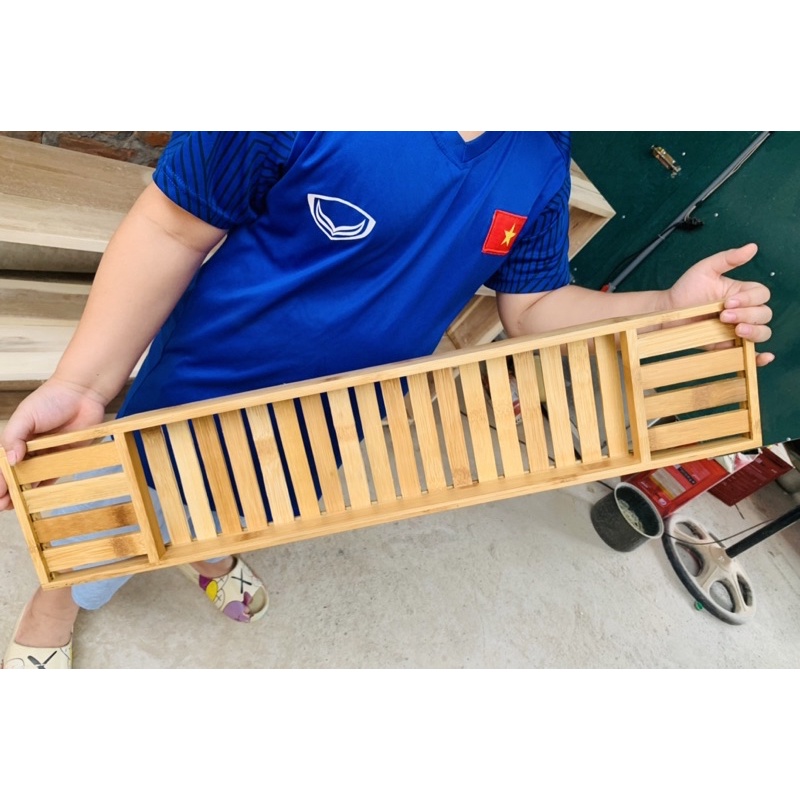 Khay gác bồn tắm sang chảnh, 100% tre tự nhiên, Giá để đồ ăn, rượu vang, điện thoại_ Giá tận xưởng