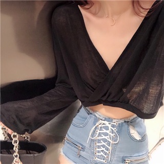 🌸(Có ảnh thật) Áo croptop mỏng hở lưng