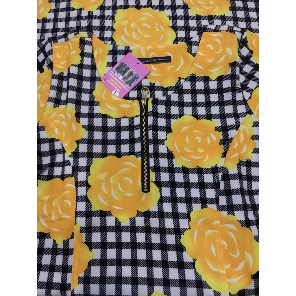 Size L, XL, 2XL, 3XL : 47KG - 77Kg - Váy Đầm Suông Trung Niên - Chất Liệu Thun Gân Xốp Co Giãn