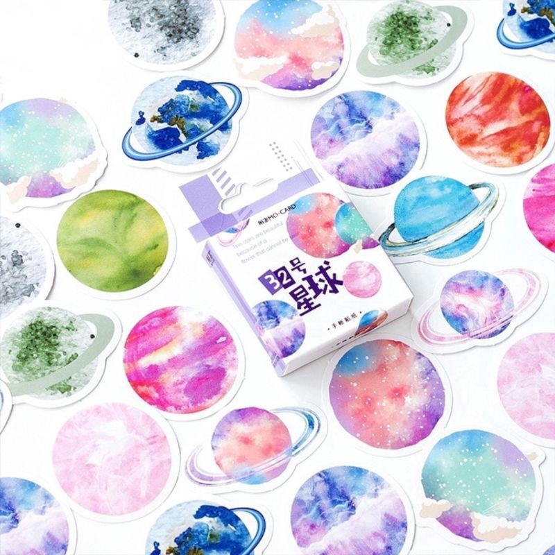Bộ 45 sticker Hành Tinh vũ trụ 🌌
