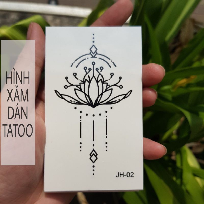 Hình xăm style boho jh02. Xăm dán tatoo mini tạm thời, size &lt;10x6cm