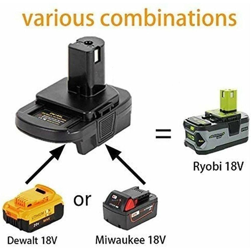 Nguồn Pin Li-ion DM18RL Màu Đen Chuyên Dụng Cho Milwaukee 18V-20V To RYOBI 18V