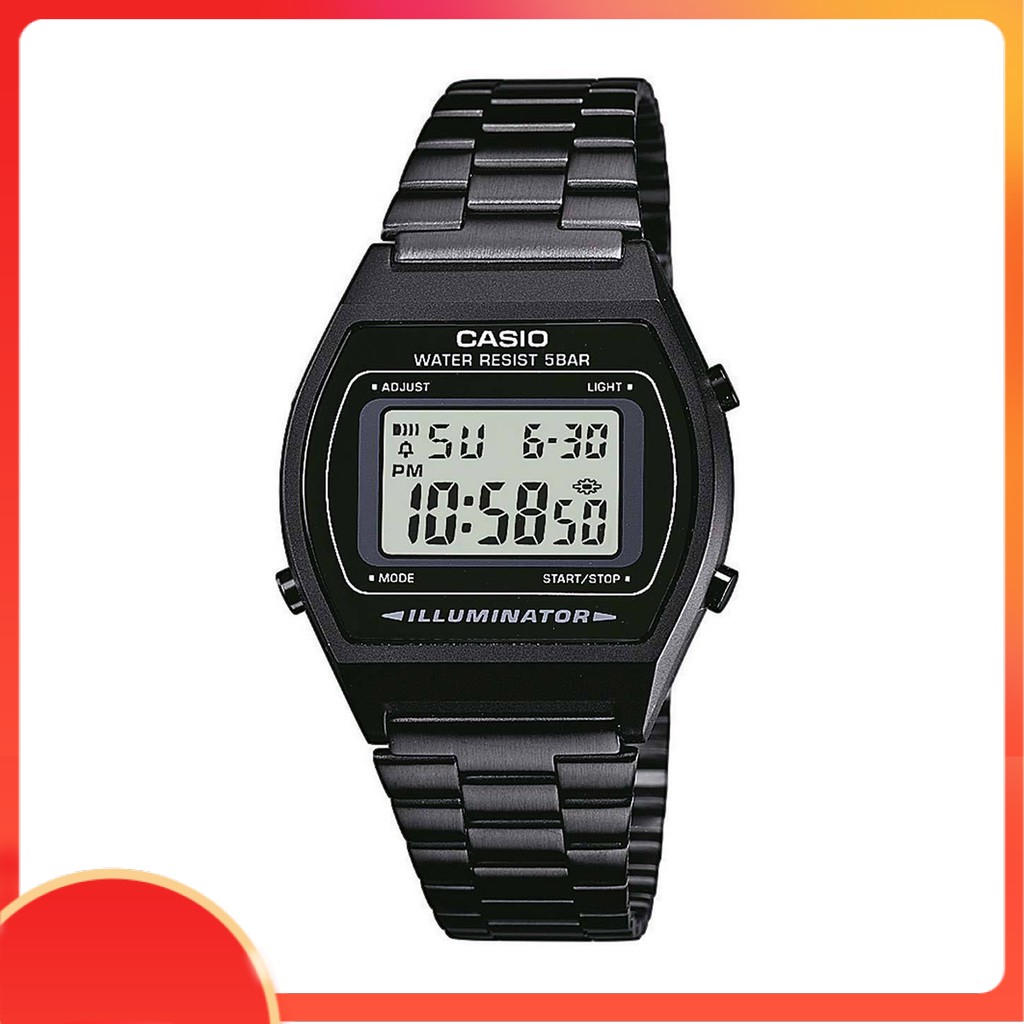 Đồng hồ nữ điện tử Casio B640WB-1ADF dây thép (chính hãng Anh Khuê)