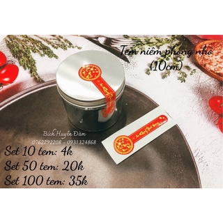 Set 10 tem Tết niêm phong dán hộp/túi quà Tết, đồ handmade