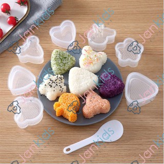 Set 7 khuôn làm cơm nắm sushi Onigiri kiểu nhật cho bé, khuôn tạo hình làm cơm cho bé