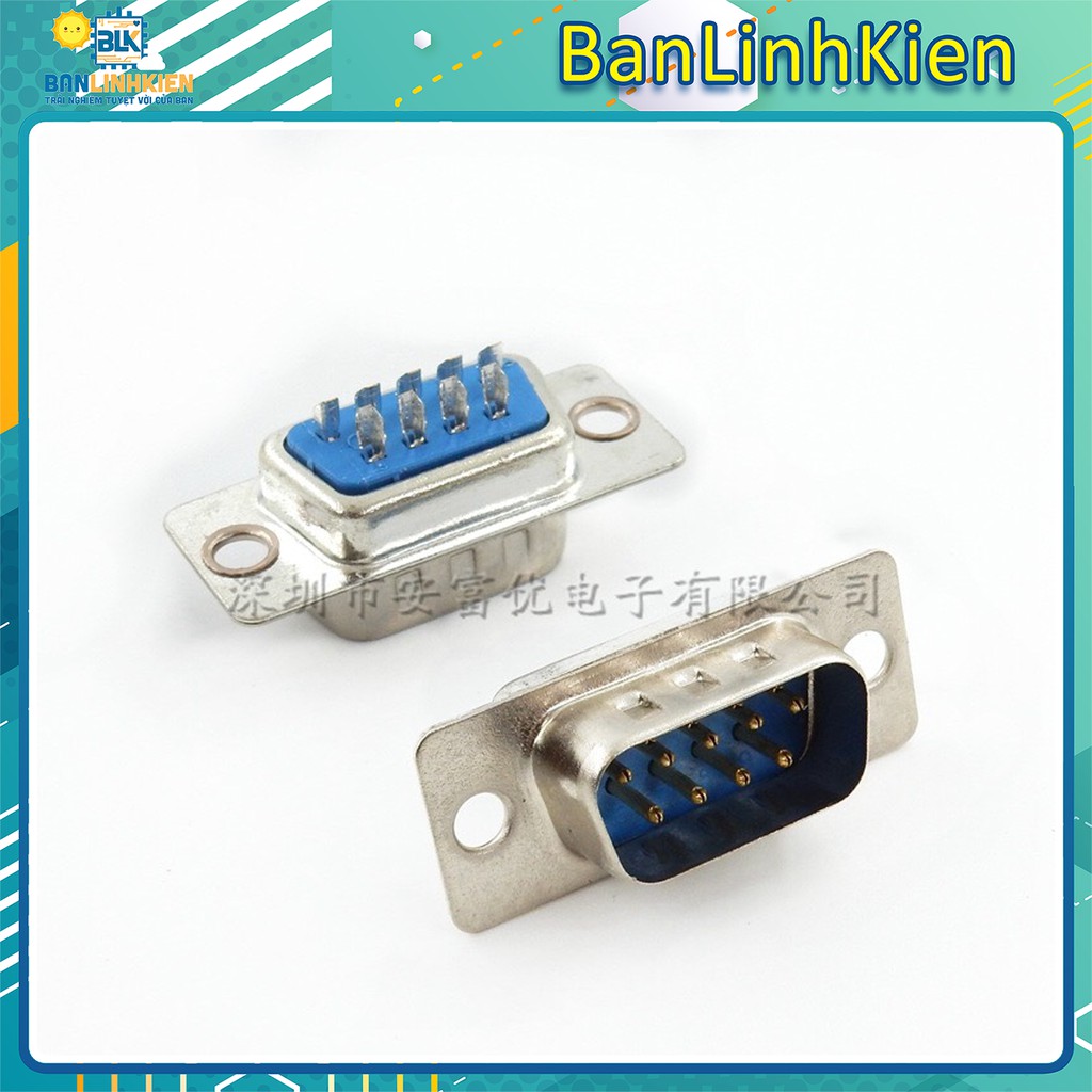 Đầu Cổng COM DB9 Thẳng Hàn Dây/ Đực hàn dây/ Cái hàn dây/ Vỏ DB nhựa | BigBuy360 - bigbuy360.vn