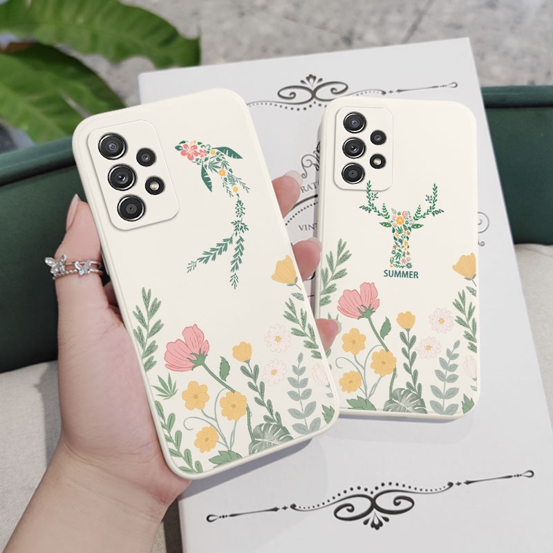 Ốp Điện Thoại Silicon Dẻo Họa Tiết Cây Cối Độc Đáo Cho Samsung Galaxy A73 A53 A33 A23 5G