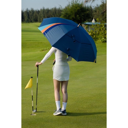 Ô dù Golf cao cấp 2 tầng tán siêu to siêu rộng 30 inch NASON UMBRELLA ROYAL-Tay cầm thời trang-Chống lật-Chống tia UV