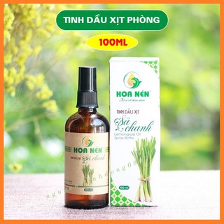 Tinh dầu sả chanh Hoa Nén 100ml dạng xịt phòng_Đuỗi muỗi, khử mùi, diệt khuẩn hiệu quả, an toàn