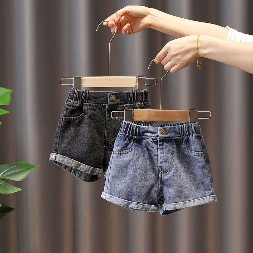 Quần short denim ống rộng xinh xắn dành cho bé gái