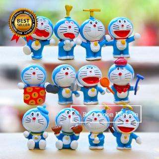 Bộ 12 Đồ Chơi Mô Hình Nhân Vật Doraemon Dùng Làm Quà Tặng Sinh Nhật