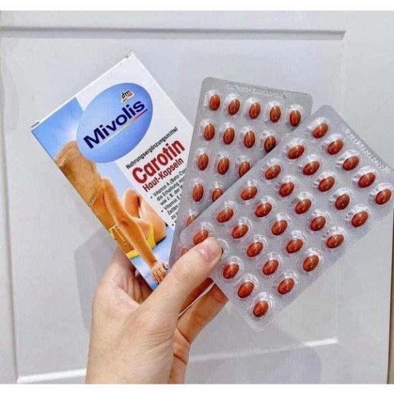 Viên uống Chống nắng MIVOLIS Carotin Đức, hộp 60 viên