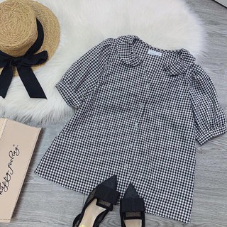 Áo Sơ Mi Cổ Sen Kẻ Caro