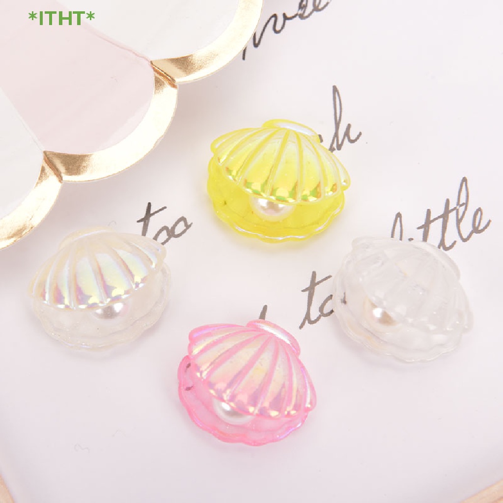 Bộ 5 Vỏ Ngọc Trai Bằng Nhựa Resin Dùng Trang Trí DIY Mới