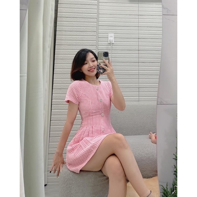 Đầm Dạ 2 màu kèm video cận vải