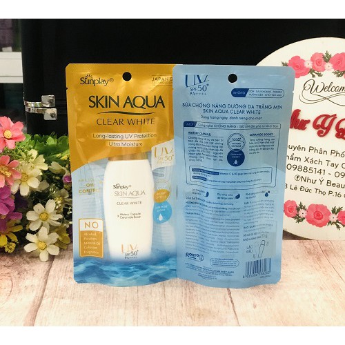 Sữa Chống Nắng Dưỡng Da Mặt Sunplay Skin Aqua Clear White SPF50+ PA++++ 55g