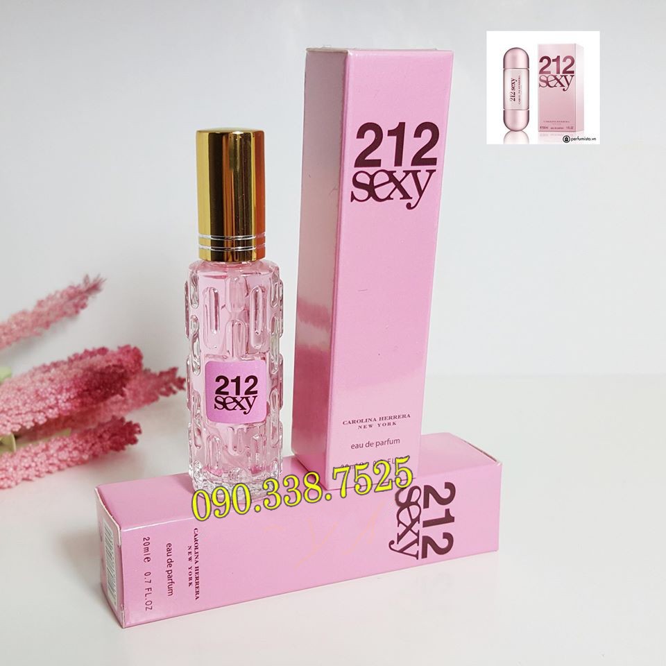 Nước hoa 212 sexy mini nữ 20ml Đủ Mùi- Thơm Cực Lâu- Siêu bền mùi- mùi 212 sexy