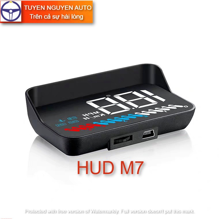 Hud M7 hiển thị tốc độ và cảnh báo tốc độ (OBD + USB) Tặng móc khóa Omuda chính hãng