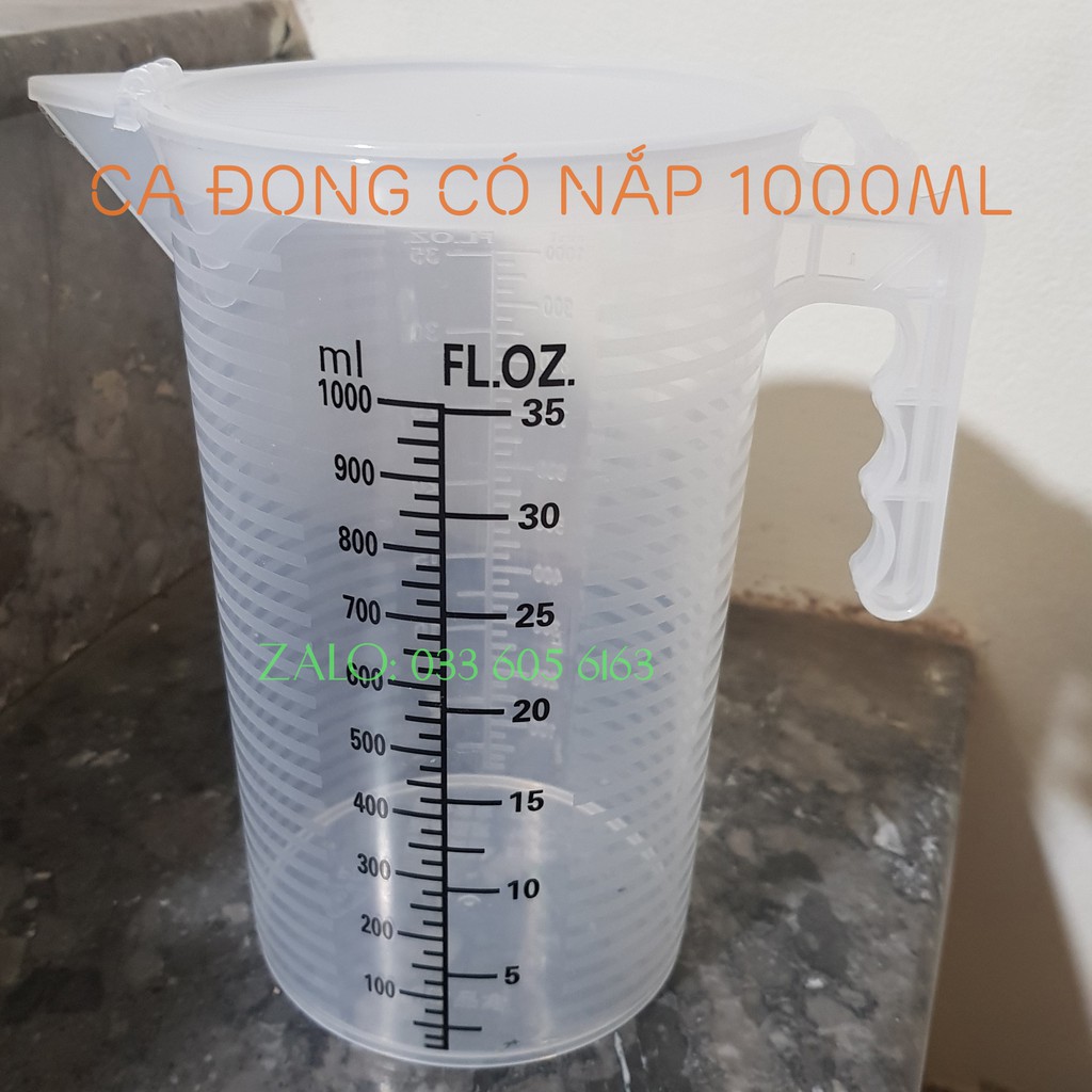 Ca đong định lượng 2 lít ly đong định lượng 2000ml Có nắp đậy với 2 bên vạch chia