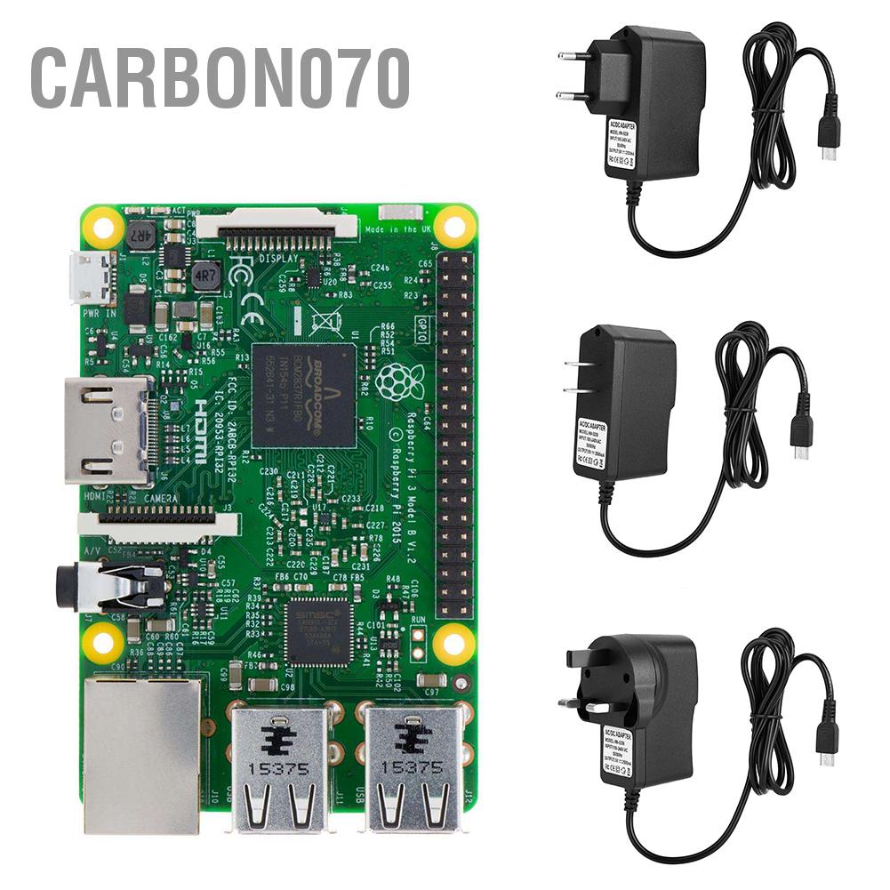 🌟Hàng Sẵn Nguồn Adapter sạc 5V cho Raspberry Pi 3 Bộ chuyển đổi nguồn điện Micro USB 5V 2.5A 100-240V