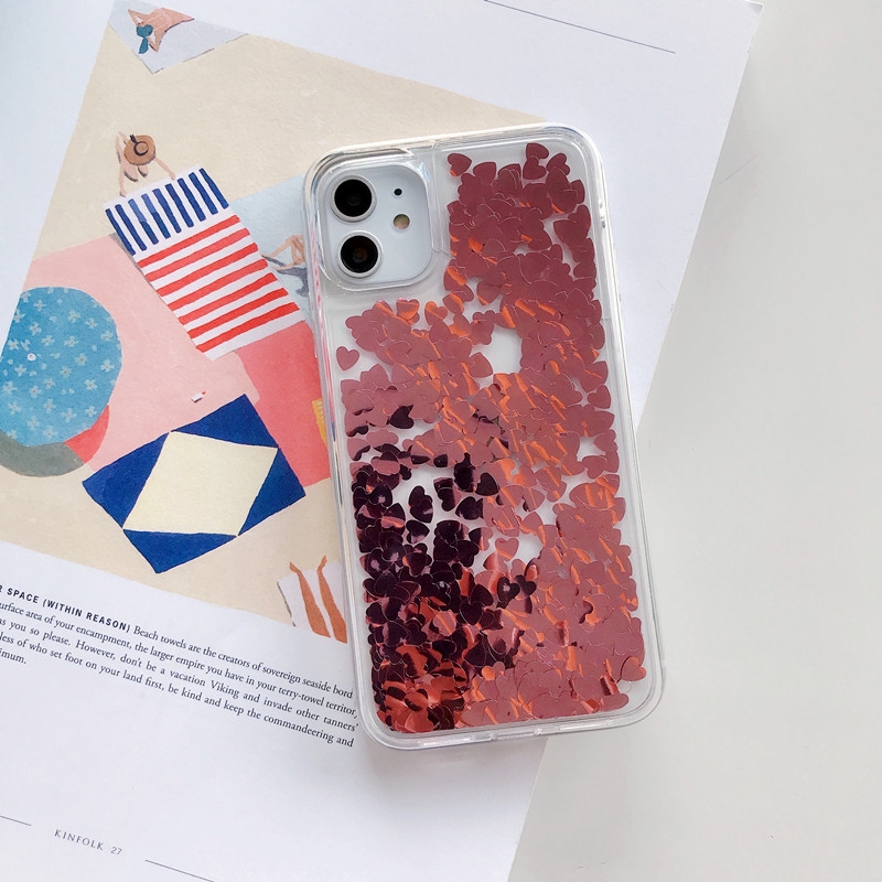 Ốp điện thoại silicon kim tuyến cát chảy cho Iphone 12 11 Pro Max Mini X XR XS Max 8 7 Plus + SE 2020