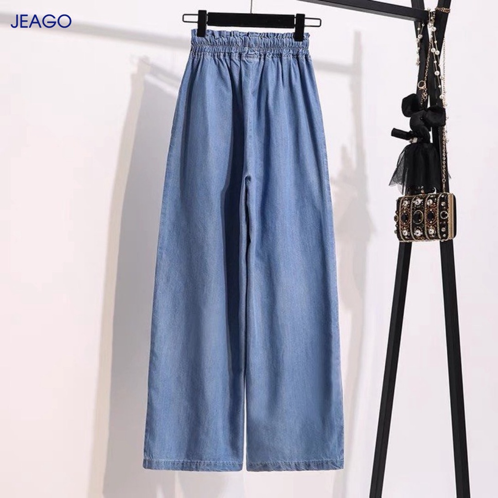 Quần Baggy, Quàn Jean Kaki Dài Nữ Ống Suông JEAGO