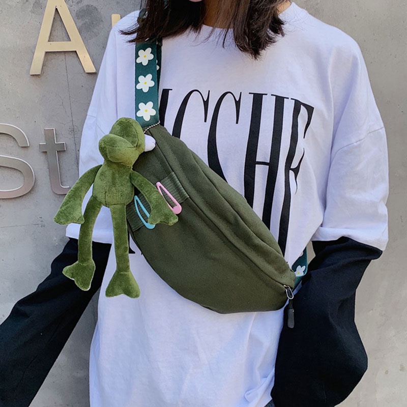 Túi đeo chéo YADOU chất liệu vải canvas phong cách học sinh Nhật Bản thời trang cho nữ