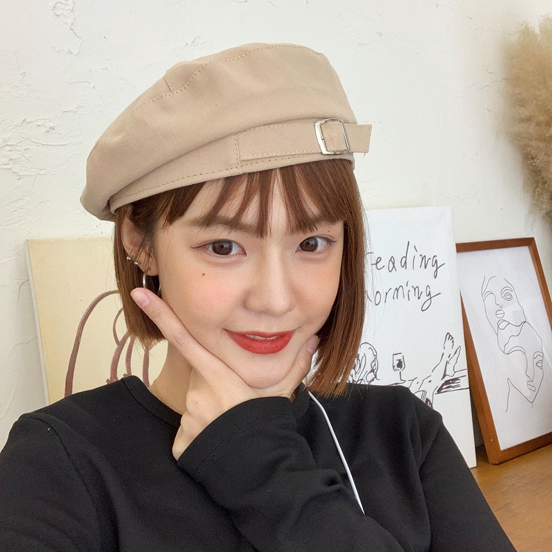 Nón Beret Thời Trang Retro Nhật Hàn Dễ Phối Đồ Cho Nữ