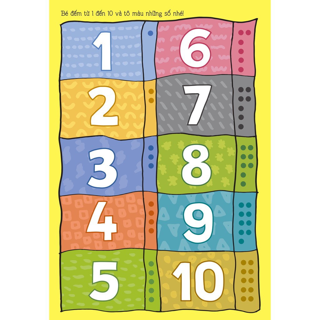 Sách Bé tập tô - bé học số - Chữ số từ 1-10