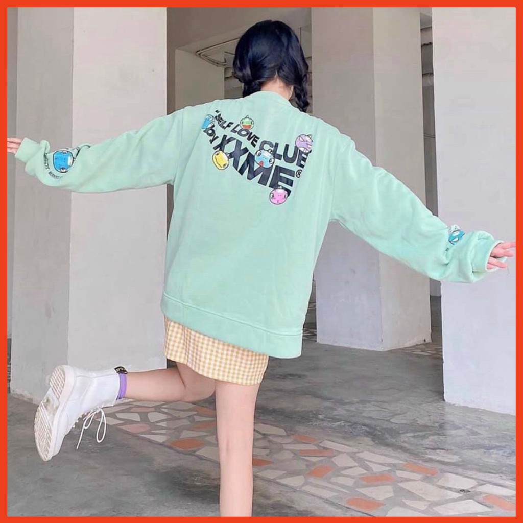 ( giá sỉ ) Áo khoác cardigan nỉ unisex form rộng Self Love, nam nữ ulzzang Wind