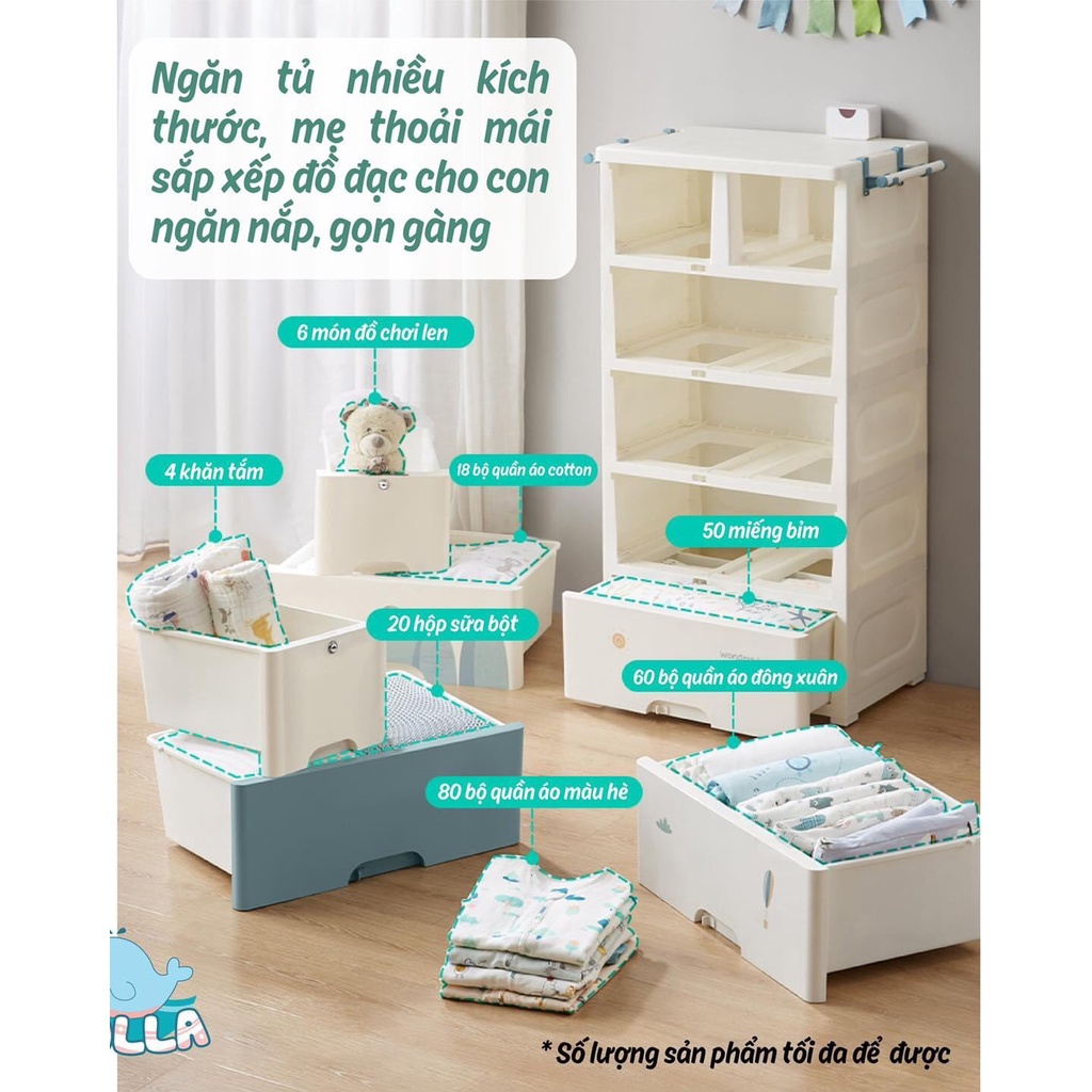 Tủ ngăn kéo 5 tầng Holla HL - 09135