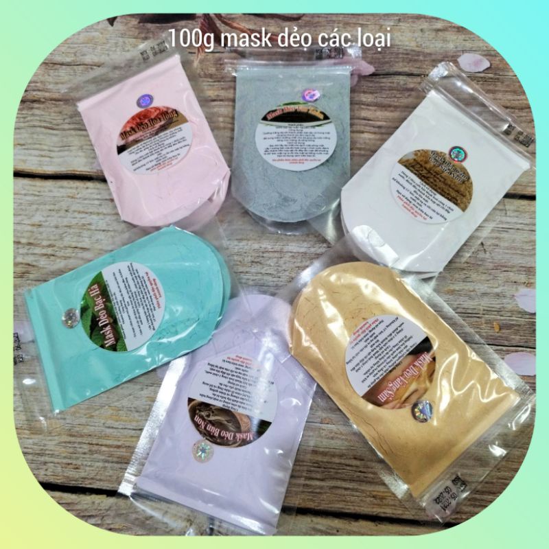 100g mặt nạ dẻo bạc hà, dẻo hoa hồng,cám gạo handmade