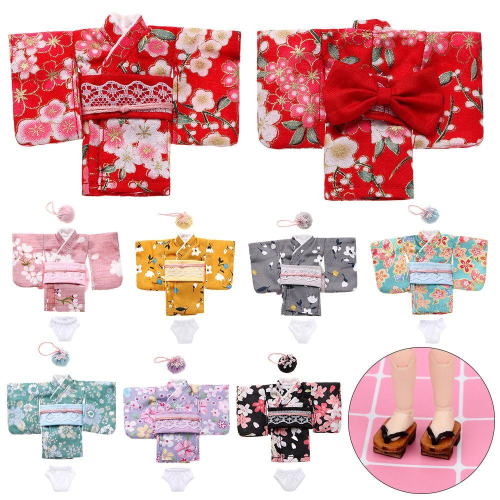 Giày Búp Bê Yukata Mặc Kimono Màu Cầu Vồng Chất Lượng Cao Tỷ Lệ 1/12 Thời Trang DIY Cho Búp Bê