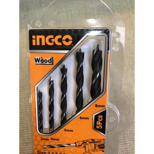 Bộ 5 Mũi Khoan Gỗ INGCO AKDB5055