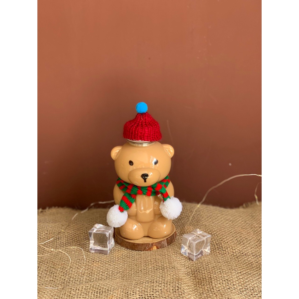 Giá Sỉ: Thùng 50 Chai Nhựa PET Hình Nhân Vật Cao Cấp Mẫu Hình Gấu Teddy 450ml