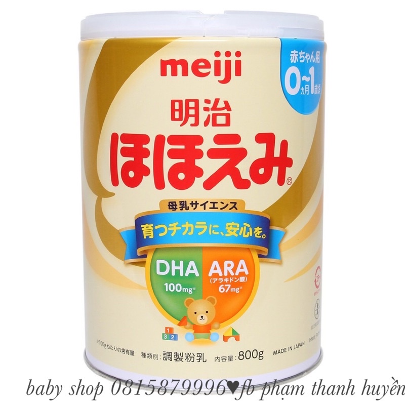 Sữa Meiji nội địa Nhật 800gr Meiji Lon số 0 và số 9 mẫu mới date mới nhất