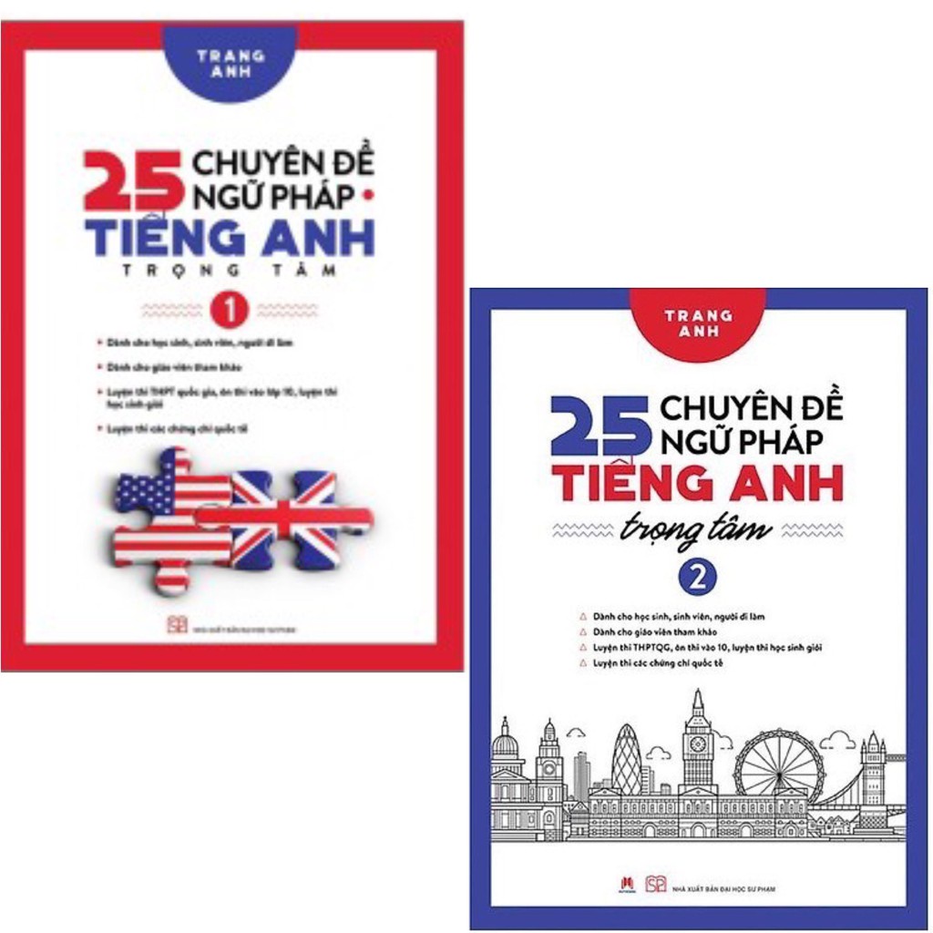 Sách - Combo 3 cuốn 25 Chuyên Đề Ngữ Pháp Tiếng Anh Trọng Tâm  + Cẩm Nang Cấu Trúc Tiếng Anh - Huy Hoàng