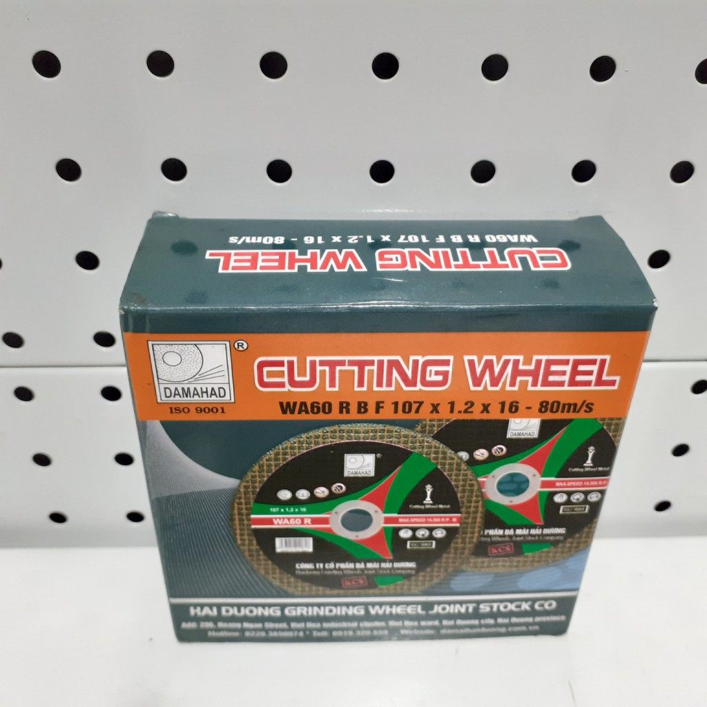 Đá cắt sắt 107mm Hải Dương xanh mỏng 107x1.2x16mm