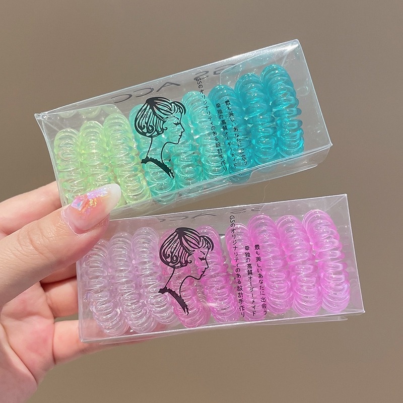Dây Cột Tóc Lò Xo Co Giãn Màu Kẹo Thời Trang