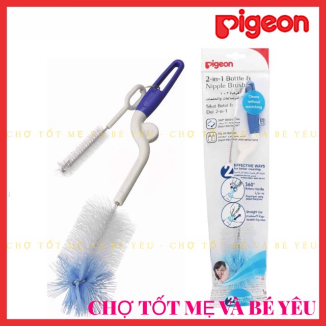 Cọ Rửa Bình Sữa Pigeon 360 độ (cây súc bình sữa)