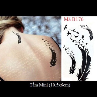Hình xăm dán lông vũ B176
