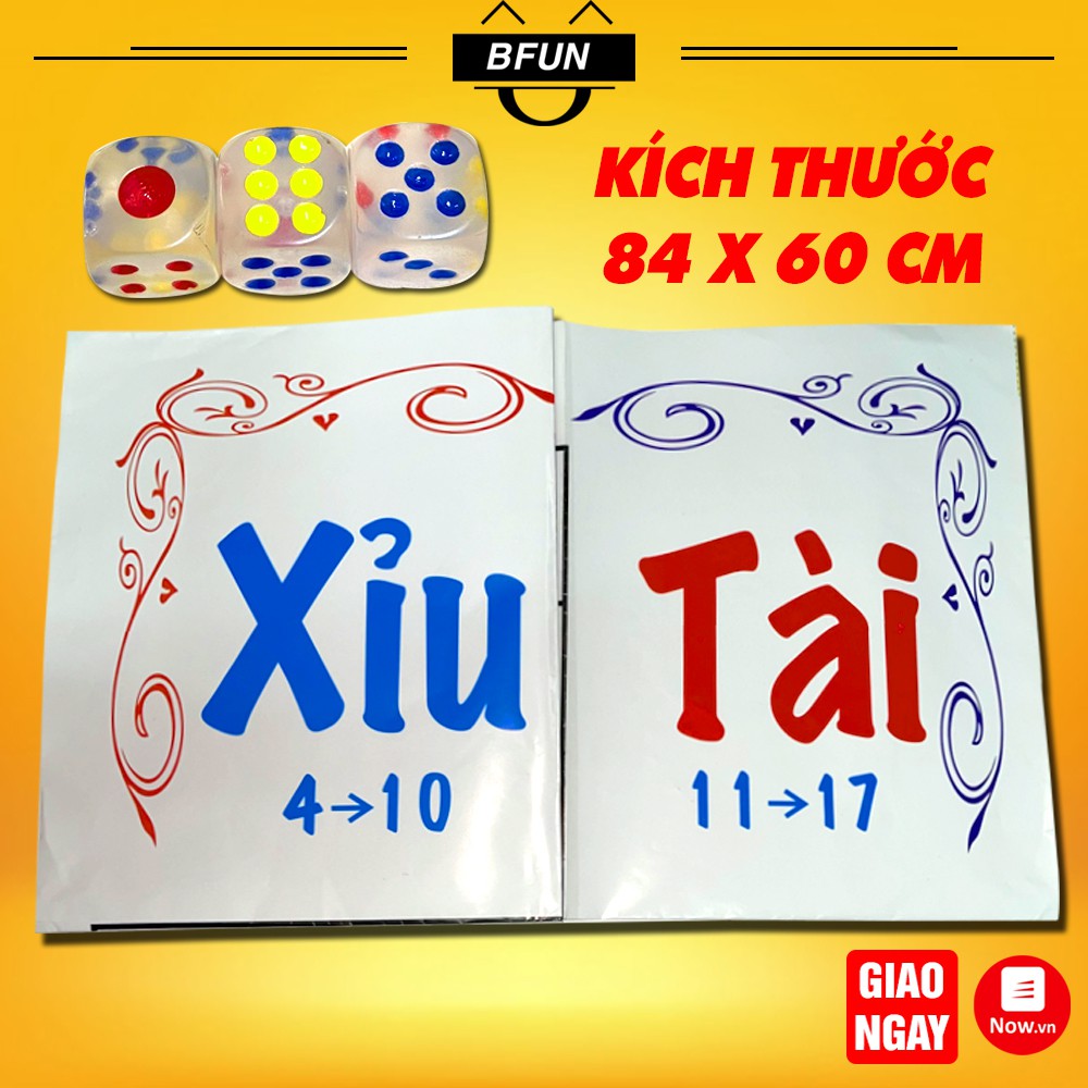 Bồ Trò Chơi TÀI XỈU Cao Cấp - 3 Viên Xúc Xắc, - Đồ Chơi Trẻ Em BFUN