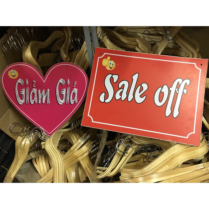 Biển treo shop Hàng mới về, Sale off....