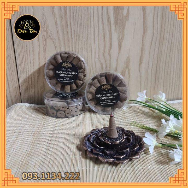 Trầm hương nụ xứ Quảng, lò đốt xông khói lư điện, lư xông trầm, trầm tem đen