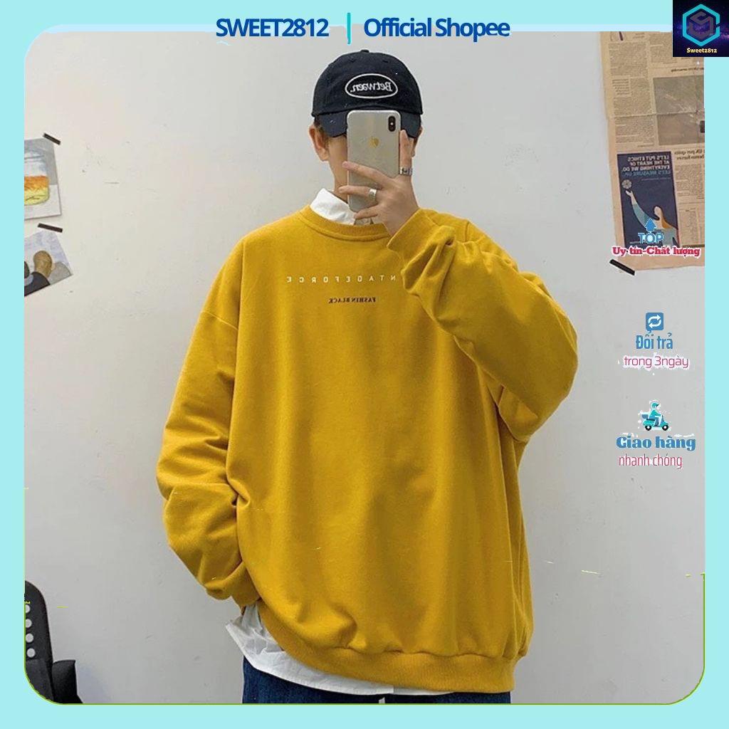 Áo nỉ nam nữ SWEET ÁO SWEATER NỈ UNISEX VITAGEFORCE ÁO NỈ KHÔNG NÓN FORM RỘNG NAM NỮ NHIỀU MÀU