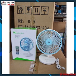 Quạt sạc tích điện dp dp-7625 cầm tay hoặc để bàn