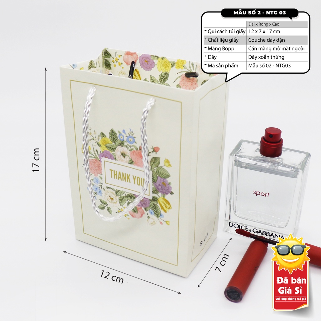 25 cái - Túi giấy Thank You đựng quà tặng mỹ phẩm son, nước hoa, quà lưu niệm... | BigBuy360 - bigbuy360.vn