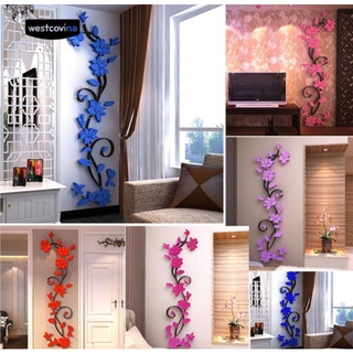 Họa tiết hoa nhựa 3D dán tường trang trí nhà cửa