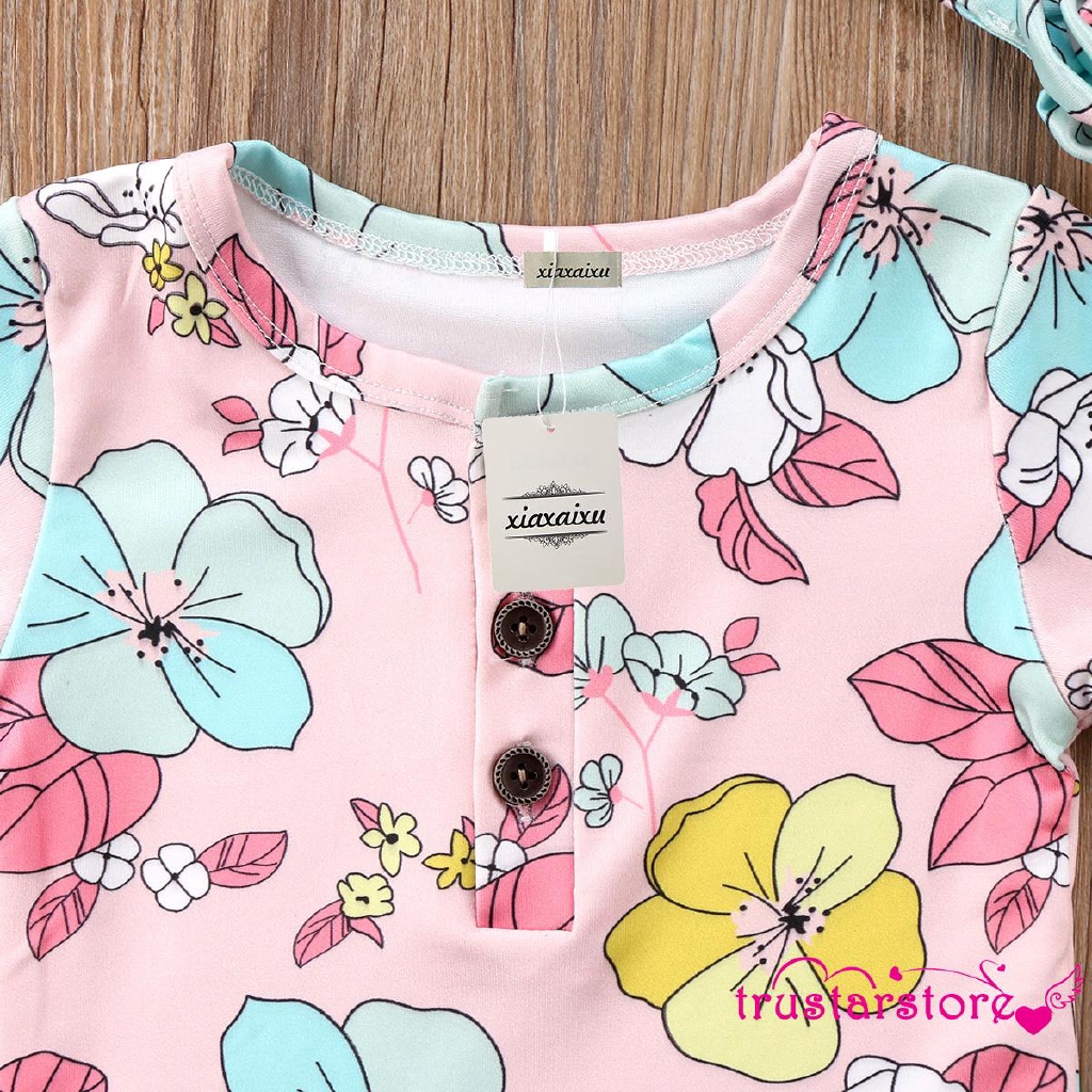 ✦ZWQ-2018 NEW Baby Girl Cute Short-sleeved Printed Floral Cut Romper + | BigBuy360 - bigbuy360.vn