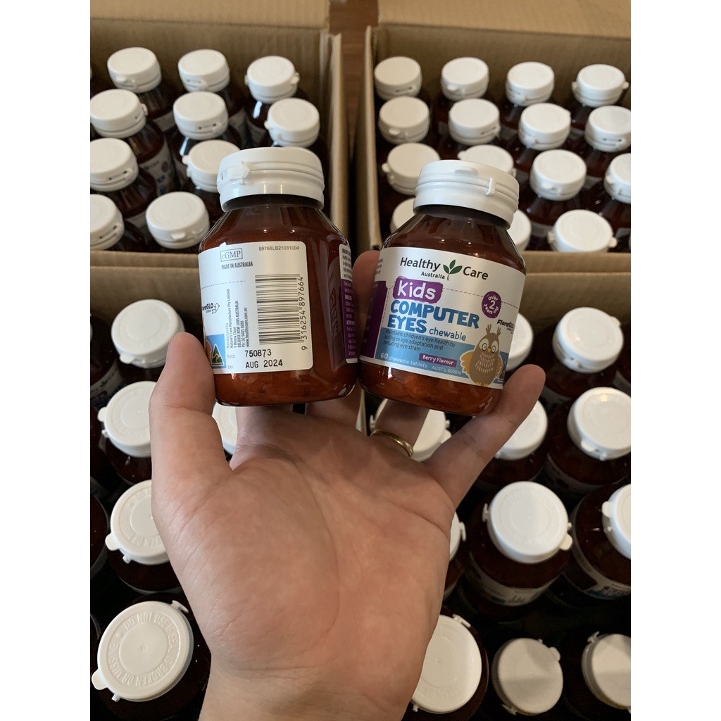 Kẹo bổ mắt cho bé Heathy Care Kids Computer Eyes 60 viên vị Berry Xuất xứ Úc Mamababyvn
